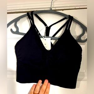 Halara black sports bra top NEW WITH TAGS size medium